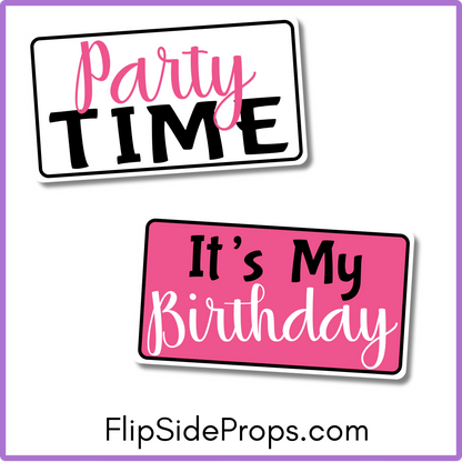 Pink & Black Birthday Set