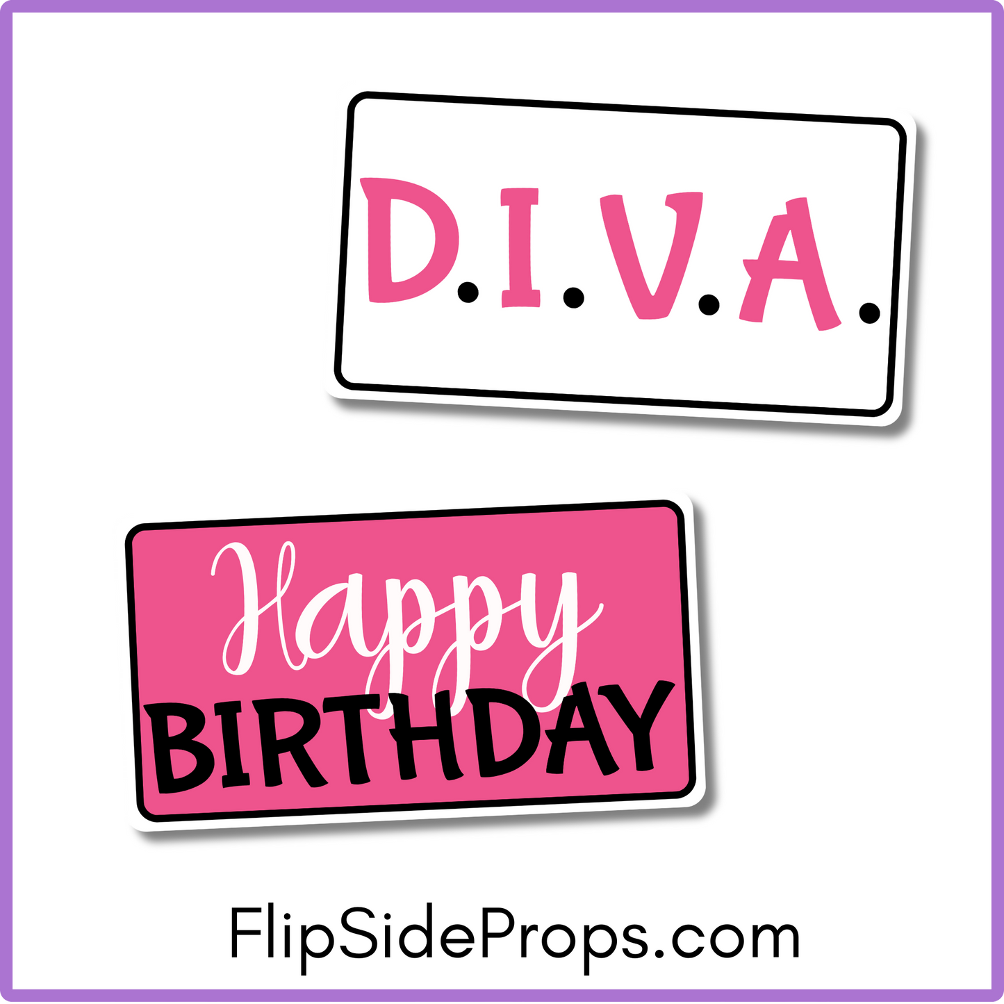 Pink & Black Birthday Set