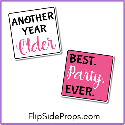 Pink & Black Birthday Set